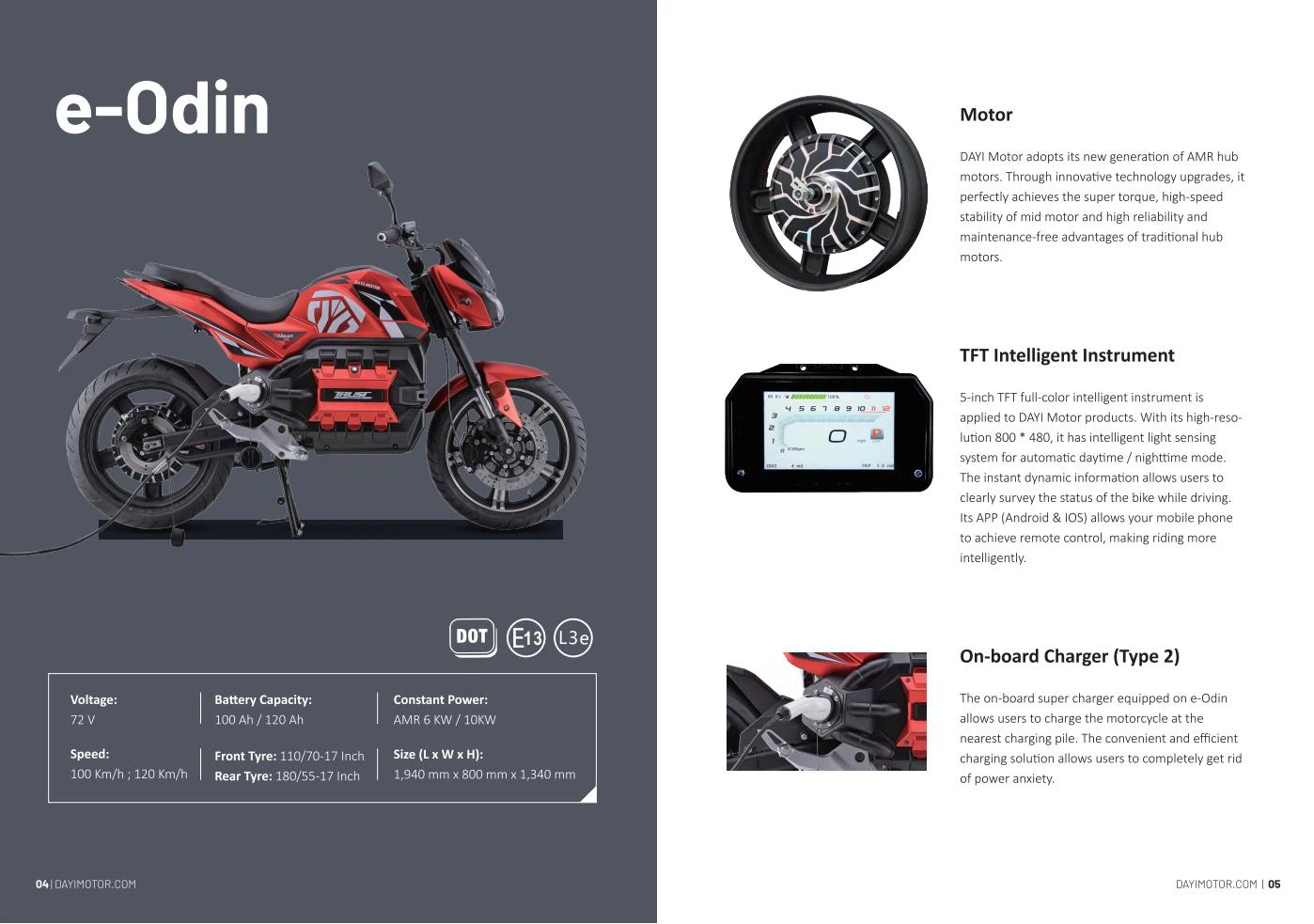 DAYI MOTOR E-Odin Info